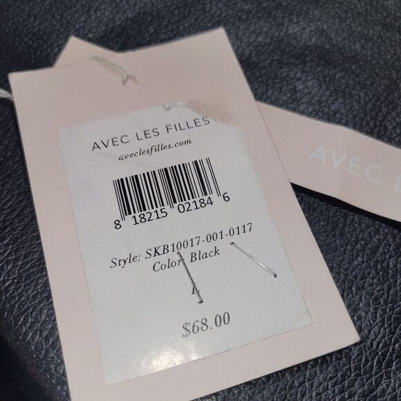 NWT Avec Les Filles Long Sleeve Cold Shoulder Bow Tie - Picture 11 of 12